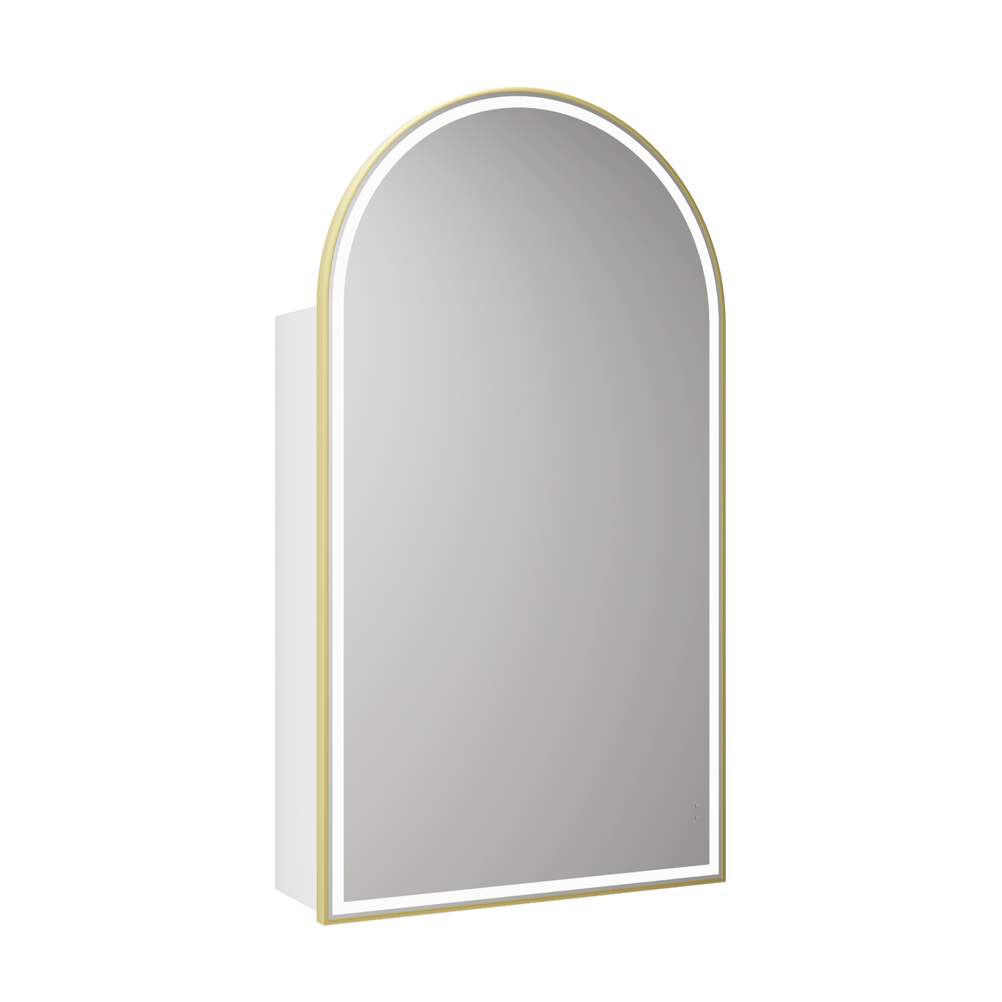 Aulic Canterbury Arch LED Matte White Shaving Cabinet 500*900*150MM Colour Framed Options