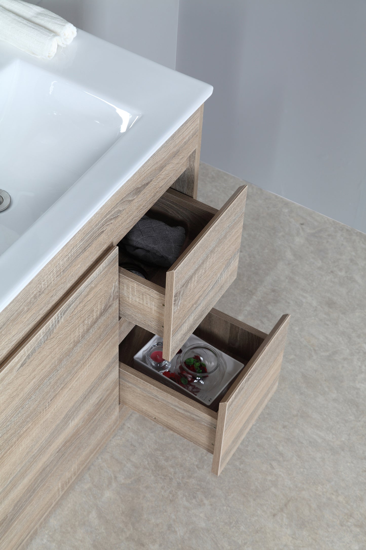 Grace Finger Pull Cabinet Freestanding Vanity