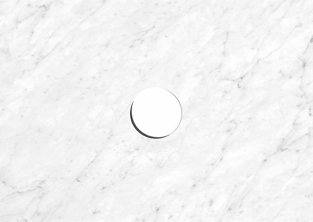 Natural Carrara White Marble 600x465x18mm (Centre Waste Hole)