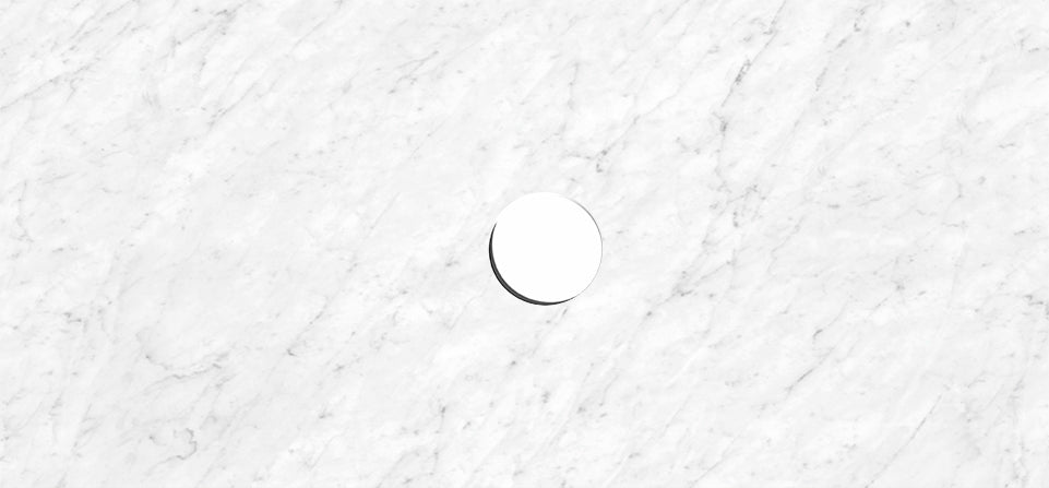 Natural Carrara White Marble 900x465x18mm (Centre Waste Hole)
