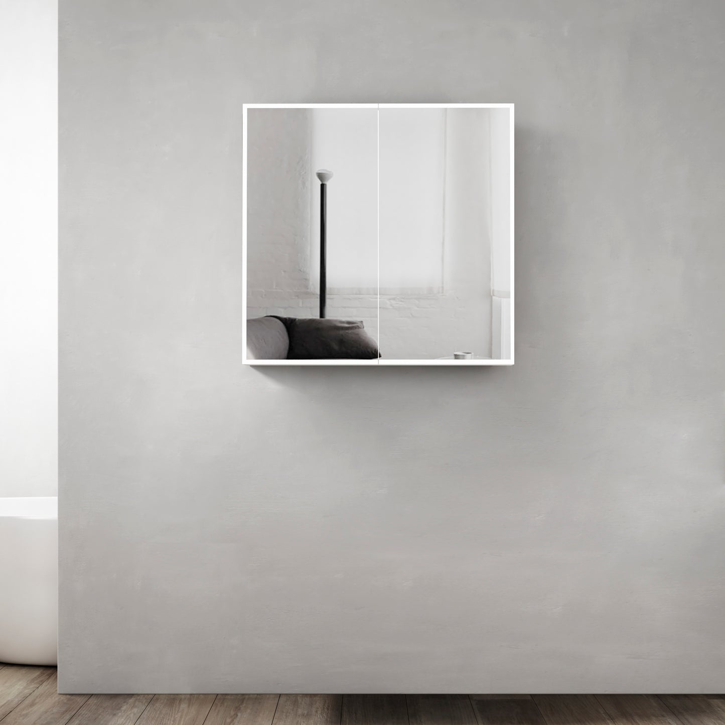 Moonlight LED Shaving Cabinet 750X650X130 2 Doors