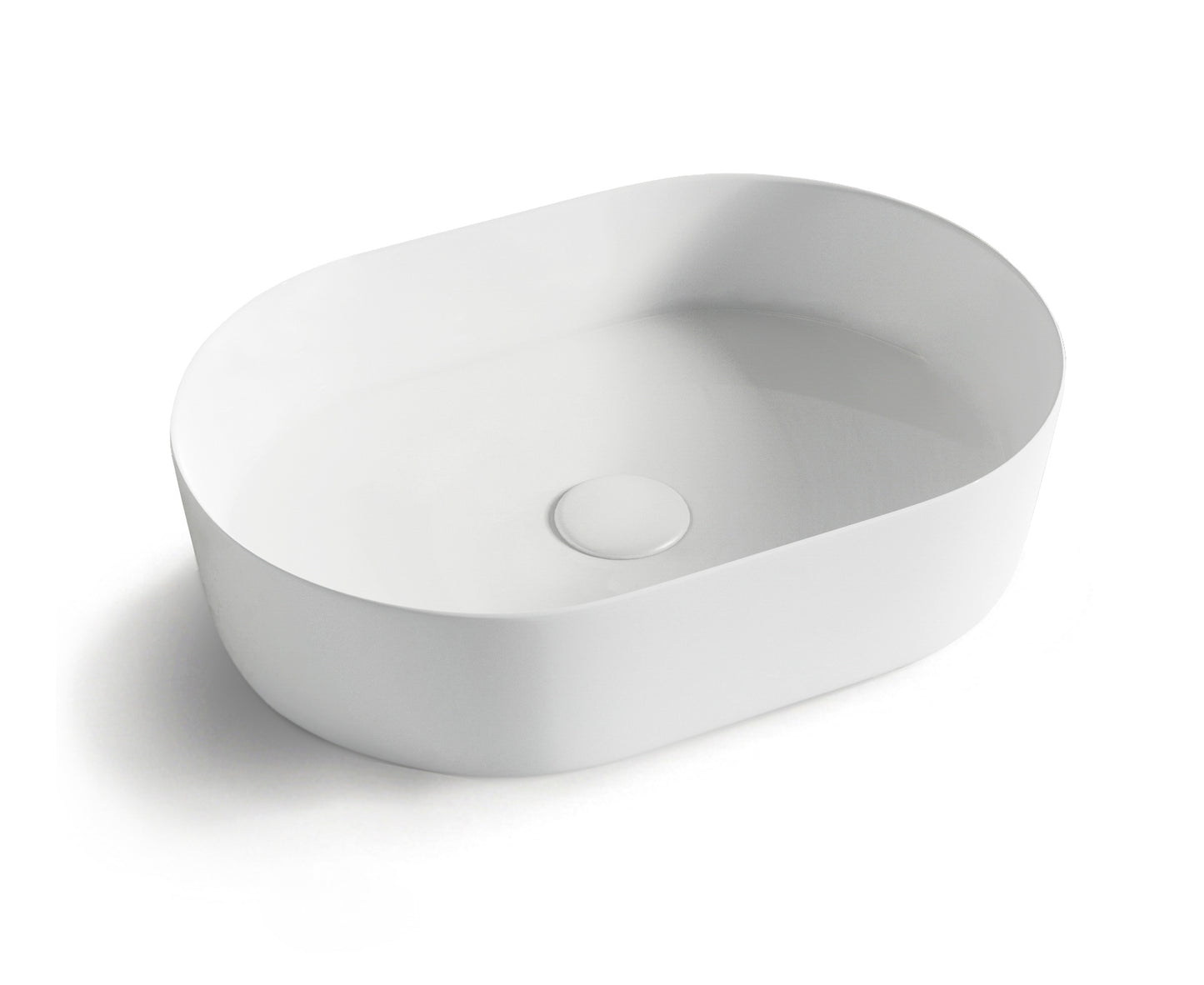 Oval Basin Matte White 500X340