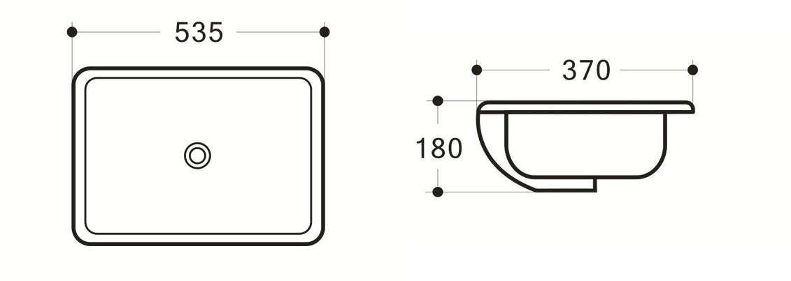 QUBI Under Counter Basin