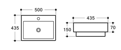 MEGGA-II  Half Insert Basin