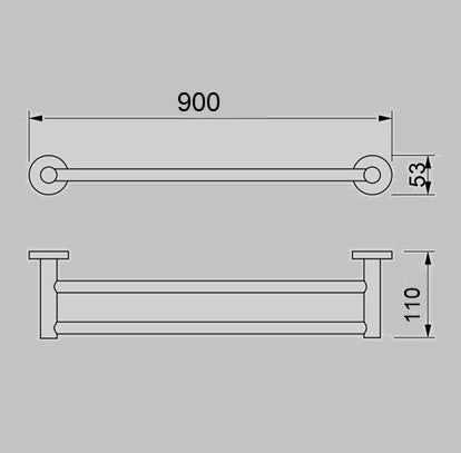 JESS 900mm Double Towel Rail in Chrome