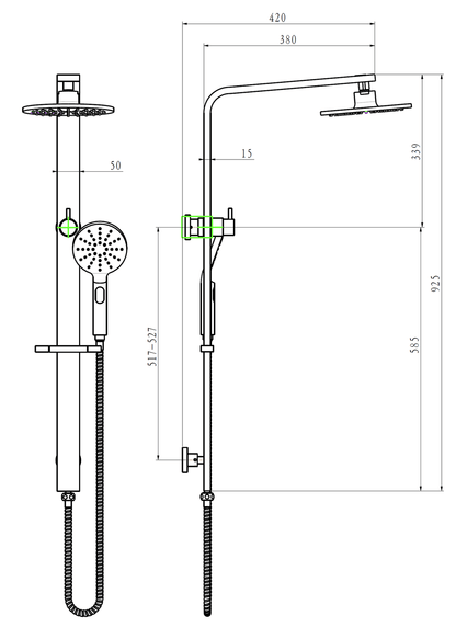 EXON-II Multifunction Shower Rail