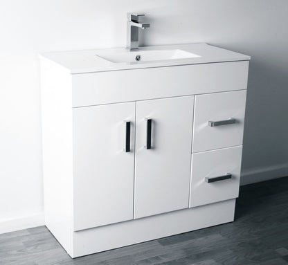 FINO 900x365mm Vanity with Ceramic Top