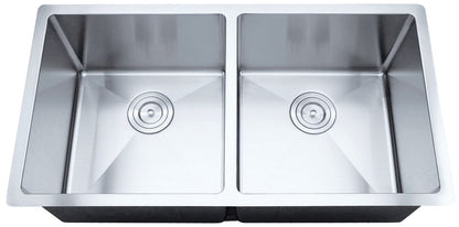 IMPACT Double Bowl  (2 x 28L) Under Counter Sink with Waste