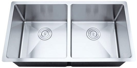 IMPACT Double Bowl  (2 x 28L) Under Counter Sink with Waste