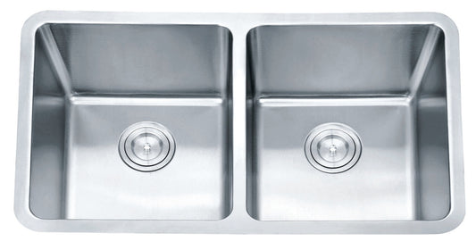 IMPACT Double Bowl (2 x 31L) Under Counter Sink with Waste