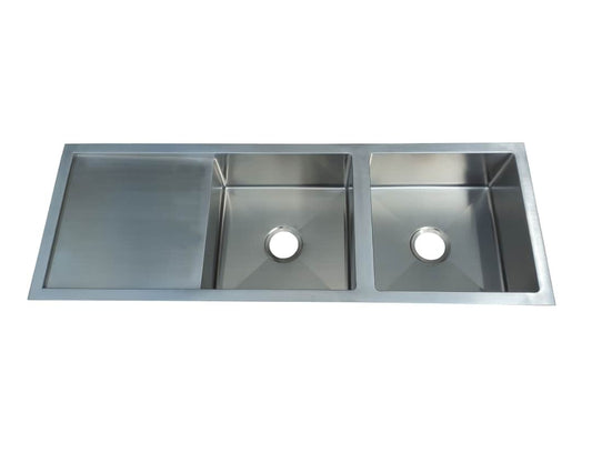 IMPACT Double Bowl (2 x 32L) Sink with Drainer and Waste