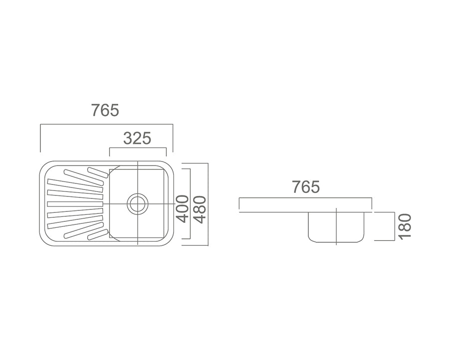 DANTE 20L Sink with Drainer