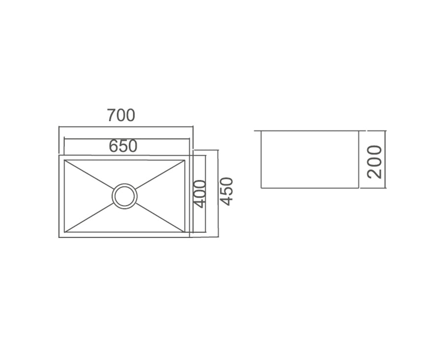 IMPACT 56L Under Counter Sink with Waste