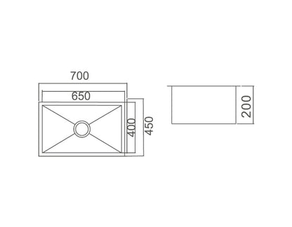 IMPACT 56L Under Counter Sink with Waste