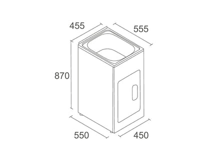 LAVASSA 35L Slimline Laundry Trough and Cabinet
