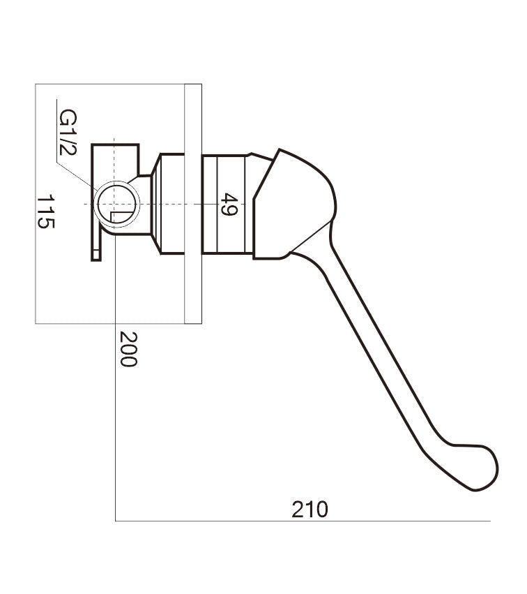 MOBI CARE Shower Mixer with Easy Handle