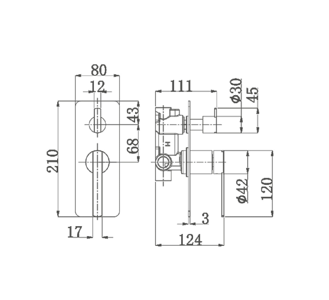 ROMEO Shower Mixer with Diverter