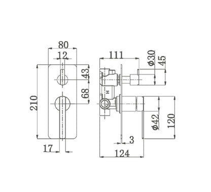 ROMEO Shower Mixer with Diverter