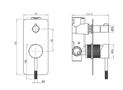 TIARA Shower Mixer with Diverter