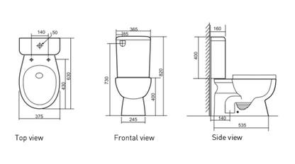 MOBI-II S-Trap Toilet Suite