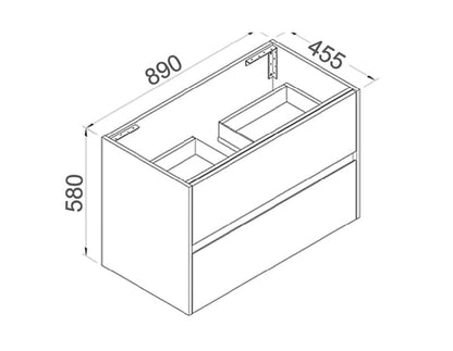 NUTRO Wall Hung Vanity with Ceramic Top