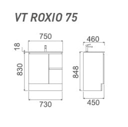 ROXIO Vanity with Ceramic Top