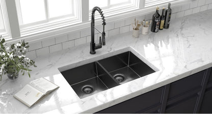 NIXON Double Bowl Under Counter Sink in GunMetal