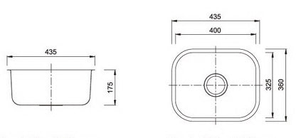 MORO 20L Under Counter Sink