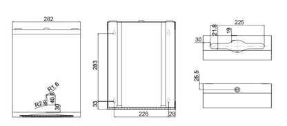 MOBI COMMERCIAL Stainless Steel Hand Towel Dispenser