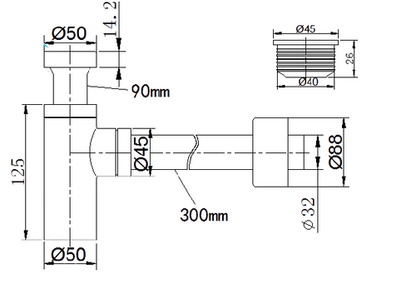 32mm Chrome Bottle Trap