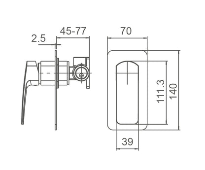 BRAVO-II Shower Mixer in Chrome