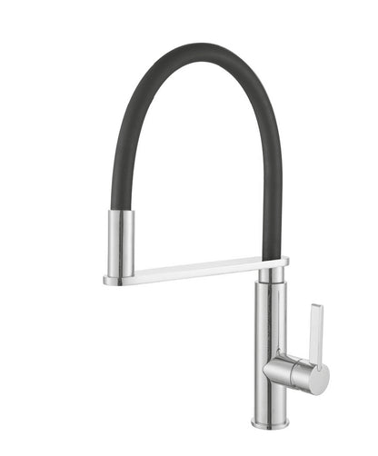 KENZO Chrome Sink Mixer with Black Hose