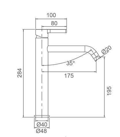 KENZO Tower Basin Mixer