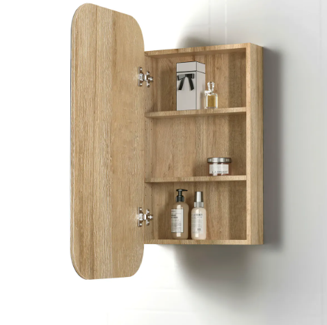 Newport Shaving Cabinet Natural Oak