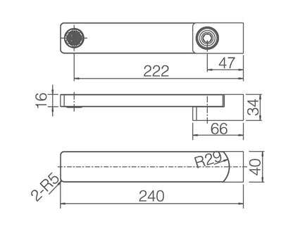 EXON Swivel Bath Spout