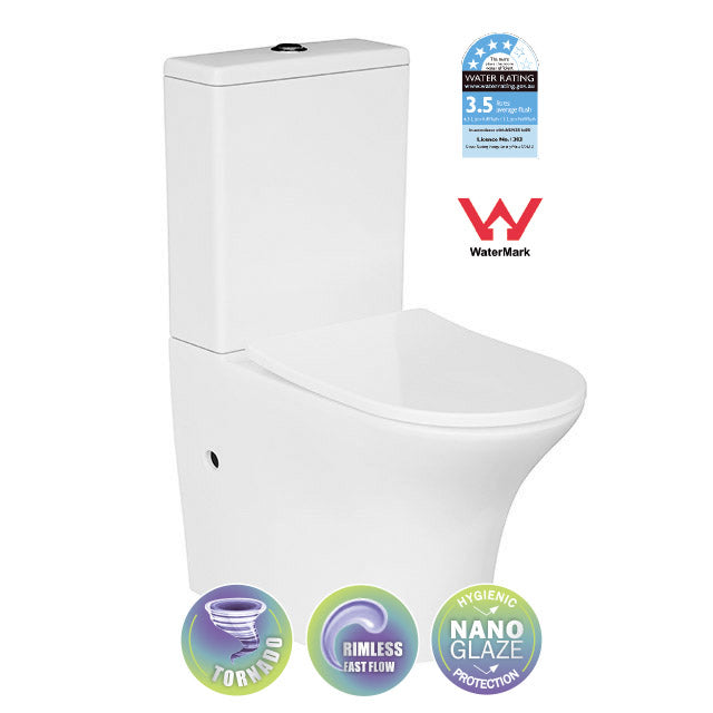 LYON Rimless & Tornado Toilet Suite Choice of Seat