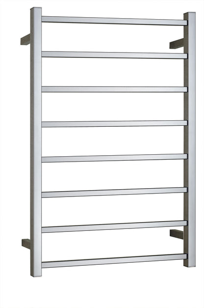 BIANCO Square 8 Bar Heated Towel Ladder in Chrome