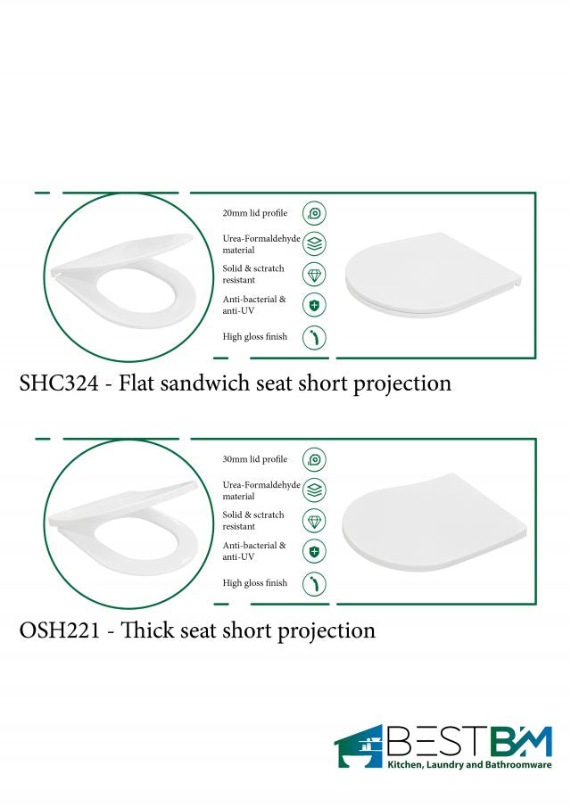 LYON Rimless & Tornado Toilet Suite Choice of Seat