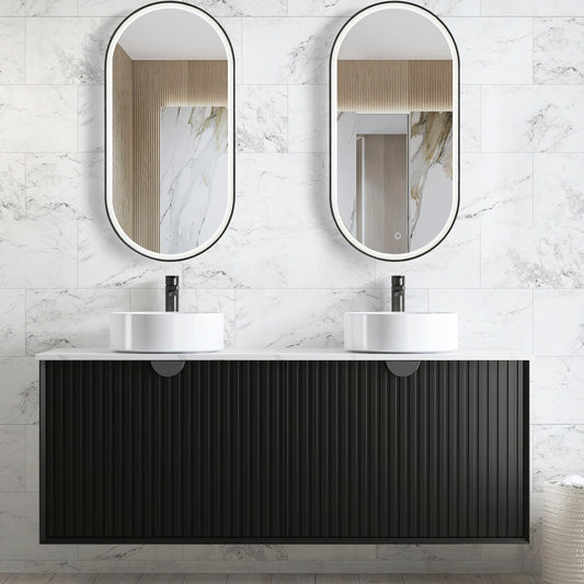 Marlo 1500mm Matte Black Wall Hung Cabinet Only