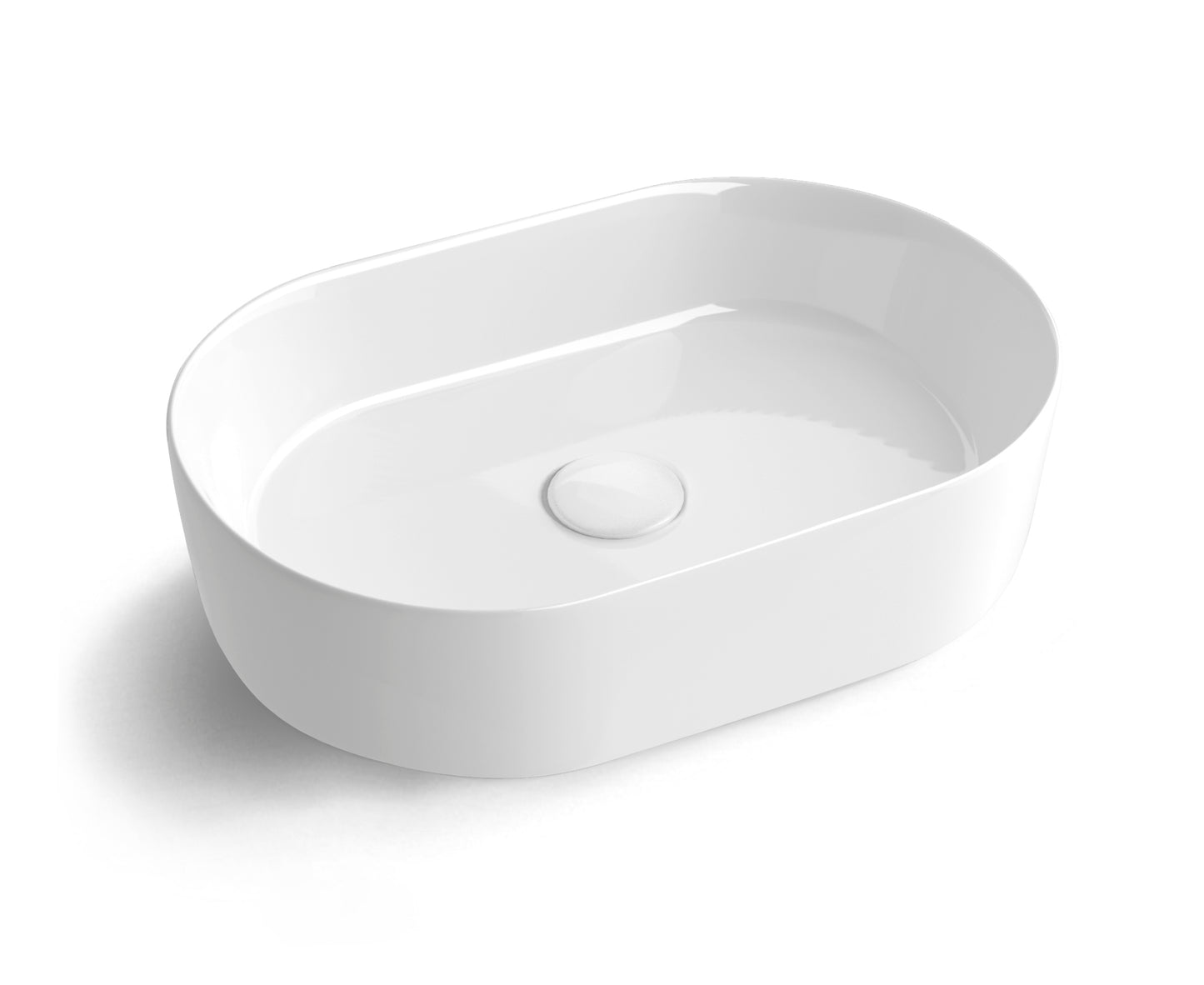 Oval Basin Gloss White 500X340