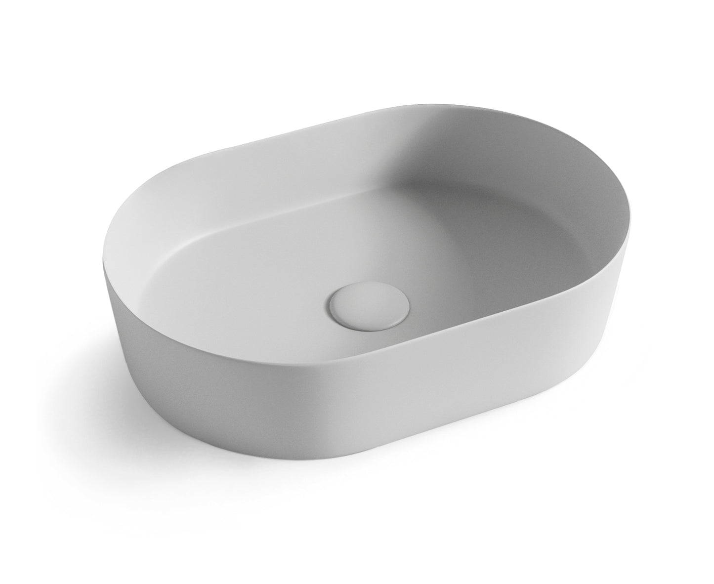 Oval Basin Matte Grey 500X340